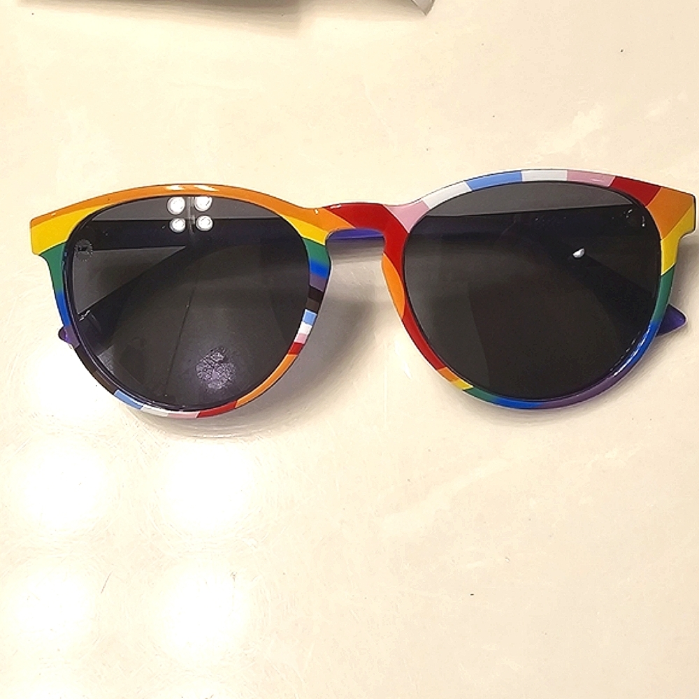 Knockaround Premium Polarized Loud and Proud Pride Rainbow Sunglasses